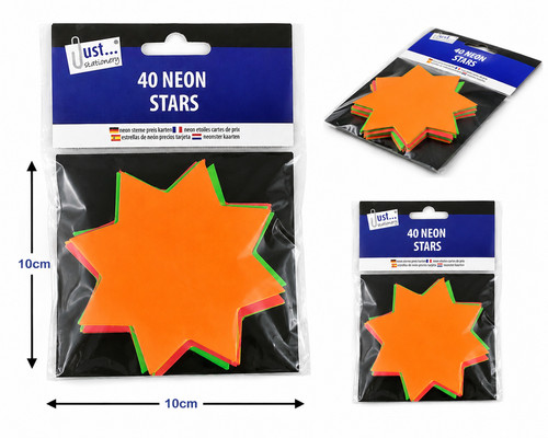 Fluorescent neon shapes stars - neon,