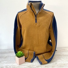 Fat Face Airlie 1/4 Zip Top Jumper Rusty Brown Mens L Excellent Condition