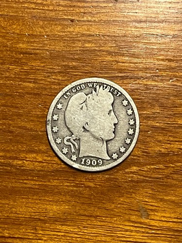 1909 barber quarter vg - g-vg, low