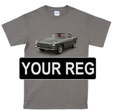 Volvo P1800 T Shirt, Personised Plate Classic Car six colours S-5XL