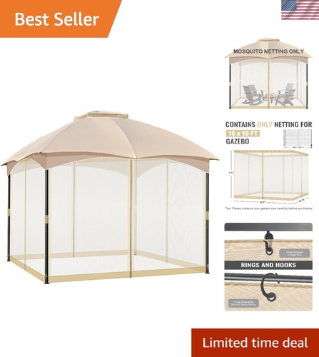 Panel gazebo netting screen - 4-panel,
