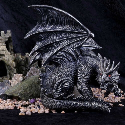 Silver dragon obsidian - silver, "obsidian"