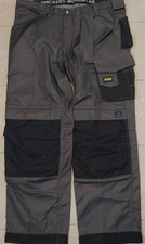 Snickers Workwear work Trousers Grey Black duratwill 3312 Size 56 W39 L32
