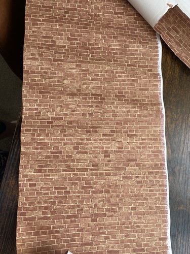 Dolls house quality card - house, brick