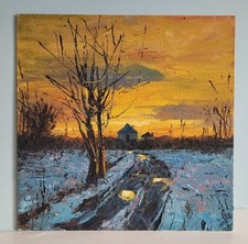 South Devon Sunset Countryside, oil painting