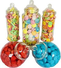 5 Large Plastic Sweet Jars for Truly Sweet Candy Buffet, Sweet Table, Wedding