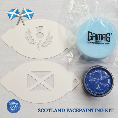 Scotland face paint stencil - scotland,