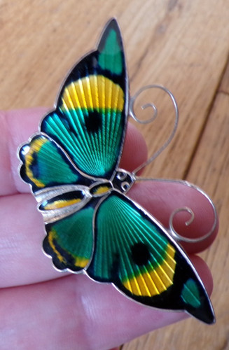 Sterling silver enamel large - enamel,