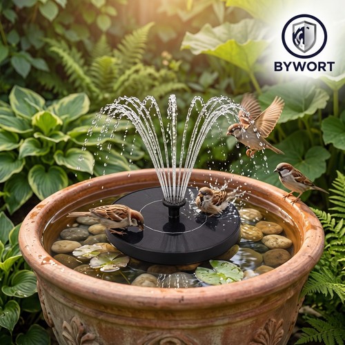 Solar water fountain - fountain, floating