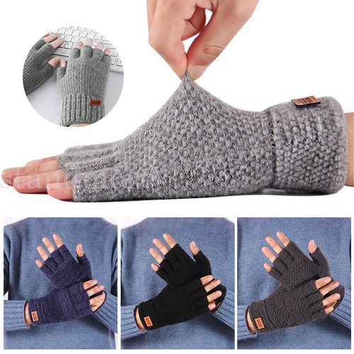 Thick fingerless gloves - thick,