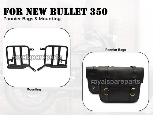 Leather pannier bags - pannier, with