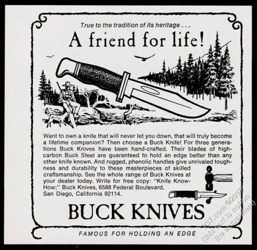 1968 buck knives - hunting, knife
