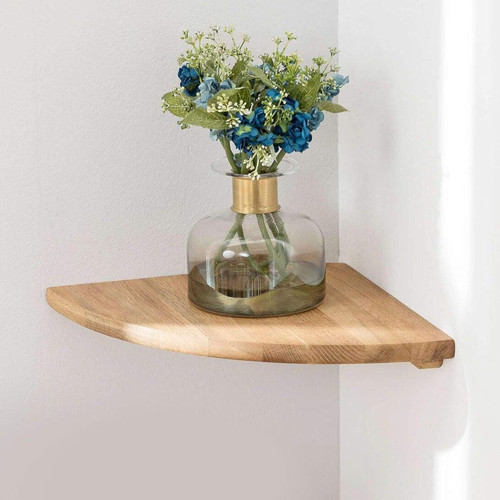 Corner shelf solid oak wood - corner, shelf,