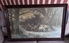 Horses Pulling Log Cart in a