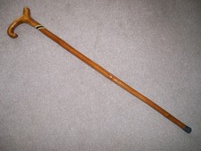 Beautiful New Craftsman Hand Made Turned Handle Walking Stick Chestnut Shank 34W