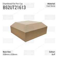 3x Chamfered Flat Pier Caps