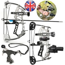 13" Mini Compound Bow Arrow Laser Sight 15-32lb Archery Fishing Hunting Bow R/LH