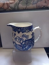 Burleigh Ware Willow  Blue And White Jug