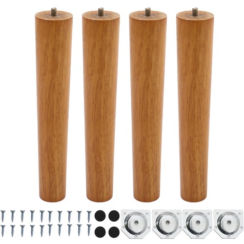 Square round wooden feet - 4x, square/round