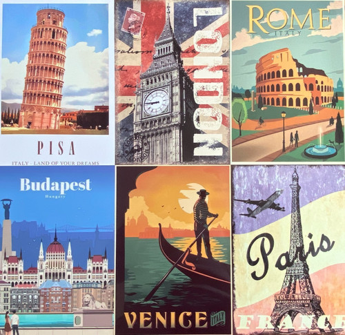 Travel cities metal - cities,