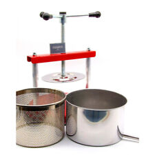Stainless Steel Cheese Press 4.3L - Fruit Press, Wine Press, Grape Press