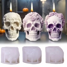Rose Skull Candle Molds
