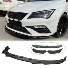 Glossy Black ABS Front Bumper Lip Spoiler Splitter Body Kit For Seat Leon SC FR