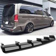 For Mercedes W447 Rear Bumper Diffuser Splitter Spoiler 6 Shark Fins Body Kit