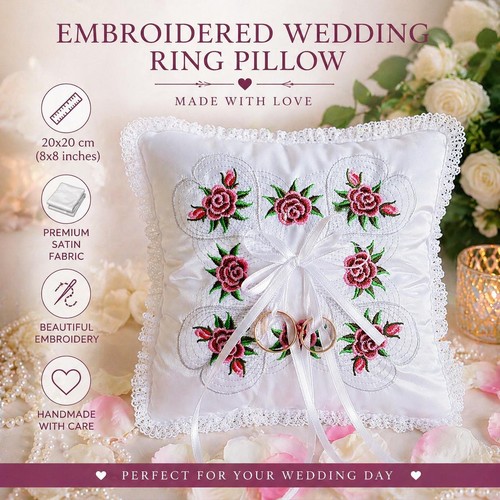 Embroidered wedding ring - embroidered,