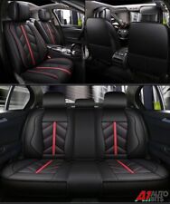 Black HQ Sporty PU leather Car Seat Covers Full Set For Nissan Qashqai Juke