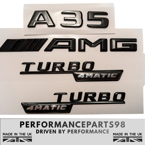 Gloss black rear a35 - a35, badge