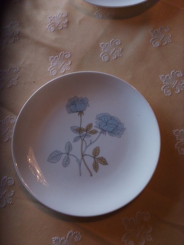 Ice rose design plates - ice,