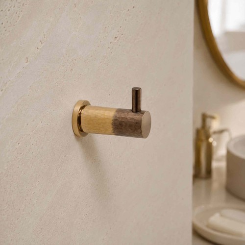 Aged brass hammered - brass, projected