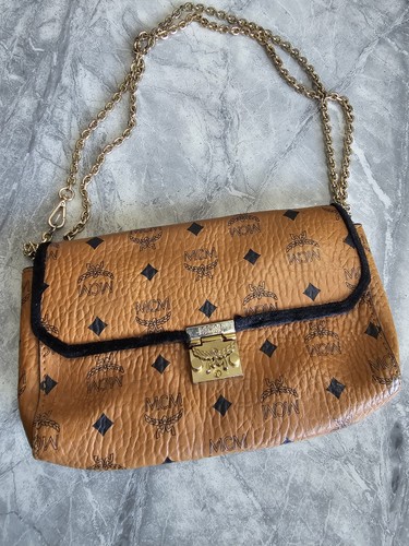 Mcm shoulder bag brown leather - brown,