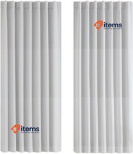 Joydeco Loops Curtains Set Of 2 H 158x B 106 Grey/White