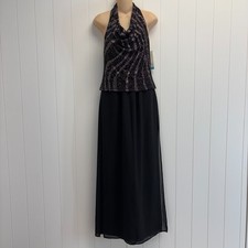 Vintage J. R. Nites by Caliendo Womens Whimsigoth Velvet Chiffon Jumpsuit Size 8