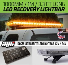 1000MM 1.0m 39" Van Truck LED Amber Light Bar Beacon Hazard Recovery Lightbar