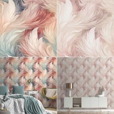 Large Abstract Feathers Plumes Wallpaper Shimmer Feature Elegant Wall Muriva 