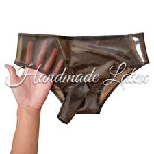 Latex Black Transparent Briefs
