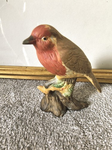 Bisque robin ornament - bisque,