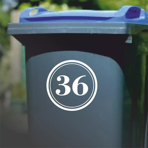 Custom wheelie bin - bin, stickers