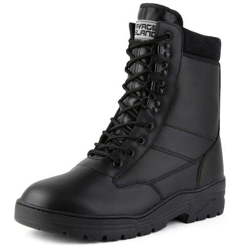 Black all leather army - black,