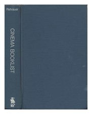 REHRAUER, GEORGE Cinema Booklist 1972 First Edition Hardcover