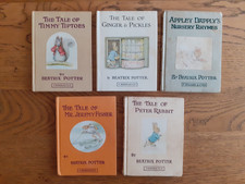 Beatrix Potter Books, 5 included, Published Frederick Warne & Co, Used