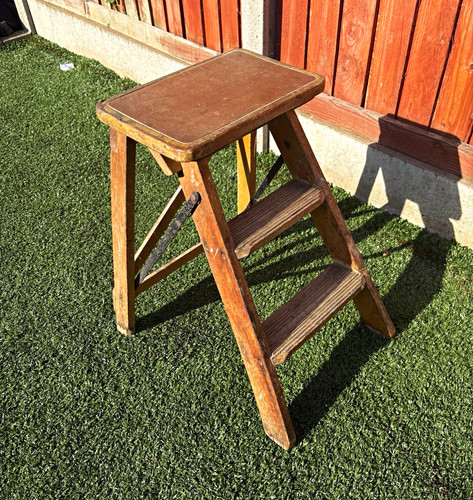 Vintage step wooden folding - vintage,