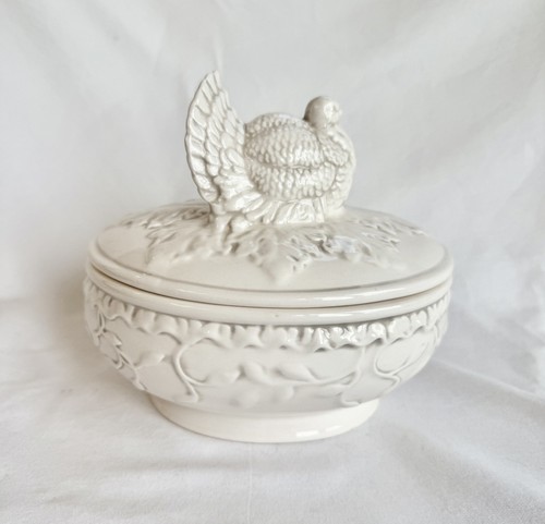 Ironstone white turkey ceramic - white,