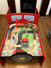 Wooden Train Station - Hape Ride-on Train -  Table  Playset