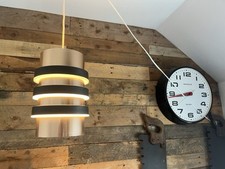 PAIR OF GEC MID CENTURY COPPER SPACE AGE 70'S CEILING LIGHT SHADES DANISH STYLE