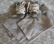 2 X PRIMARK BABY GREY ZEBRA