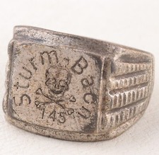 Sturm-Baon 145 Skull Bones German Ring war period WW1 Austria-Hungary empire WWI